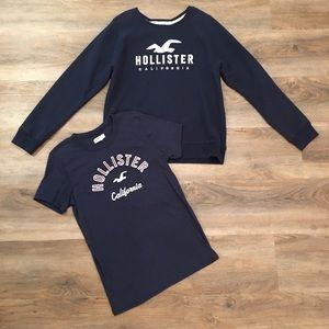 Hollister bundle (1 shirt and 1 sweatshirt)